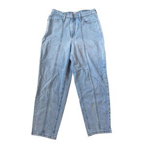 A New Day Women's Balloon Blue Denim Jeans Size 4/27R Paperbag Casual Essential